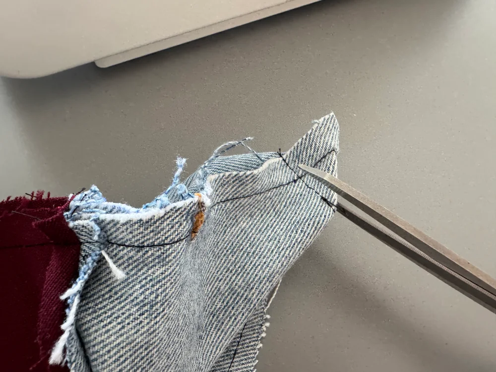 cutting extra fabric